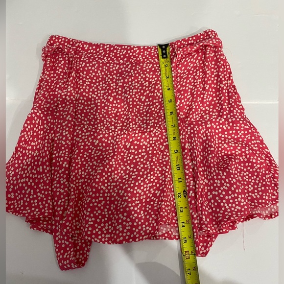 NWT URBAN Romantics Small Pink & White Ruffle Belted Mini Skirt Skort - Picture 4 of 6